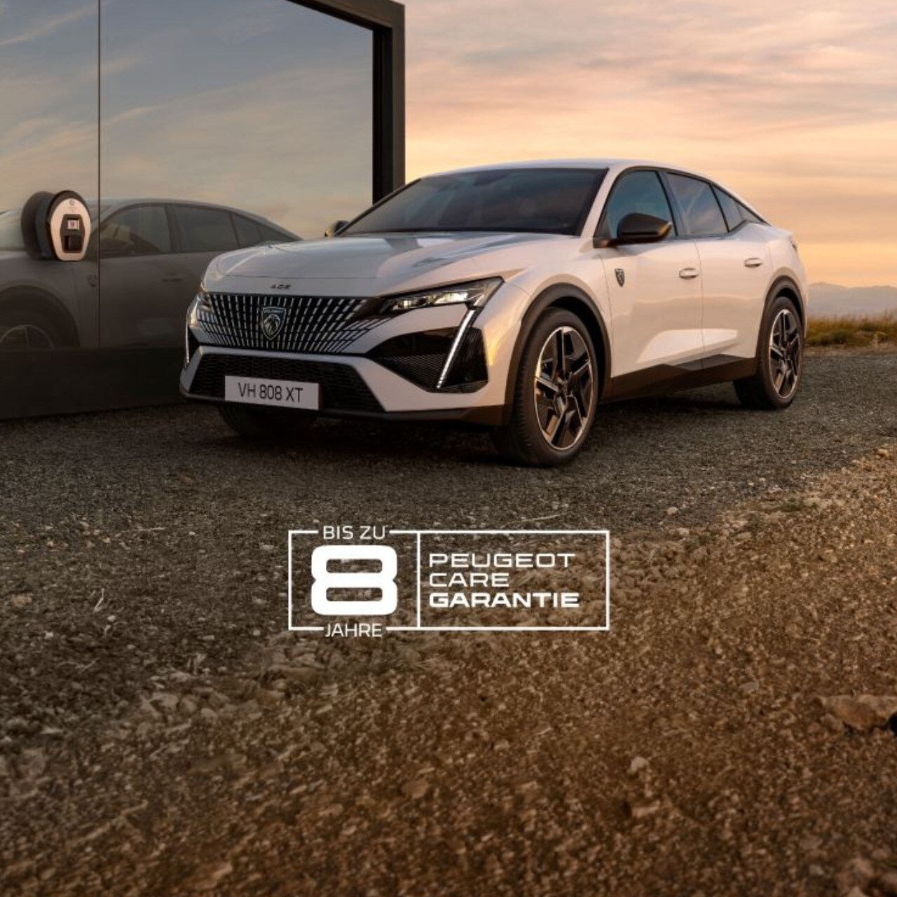 PEUGEOT E-408 all-electric front view