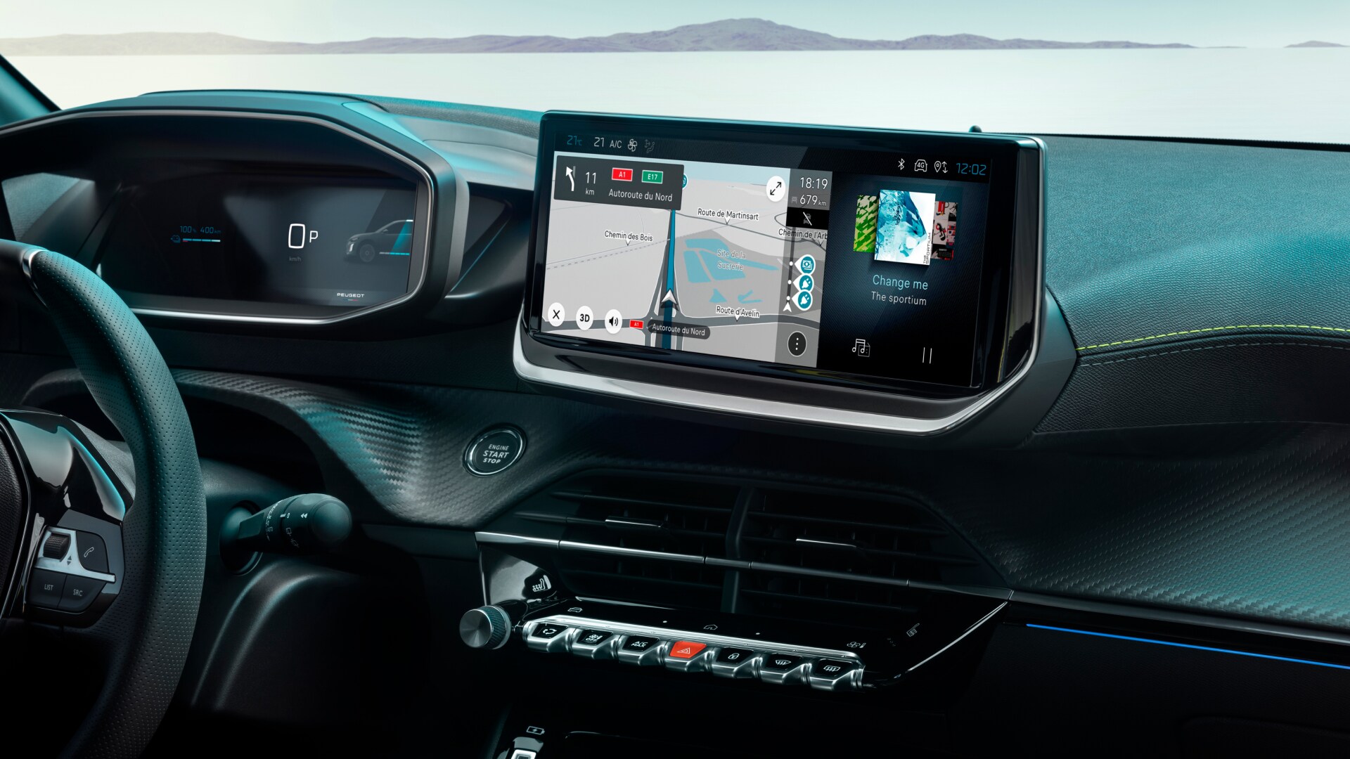 PEUGEOT 208 Hybrid touchscreen